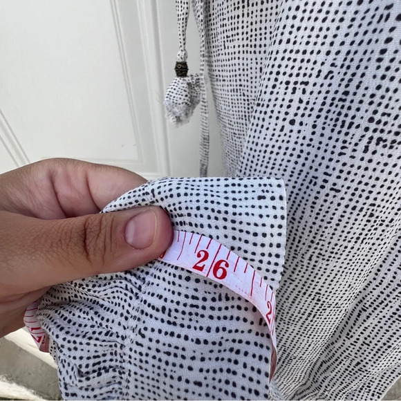 Dress Forum Black White Adjustable Straps Polkadot Jumpsuit Pockets Small - Picture 11 of 13